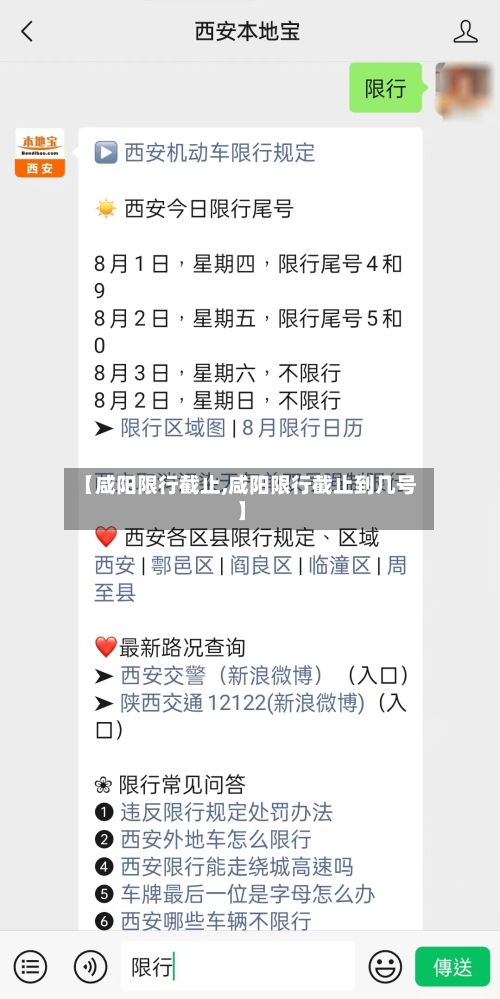 【咸阳限行截止,咸阳限行截止到几号】-第2张图片