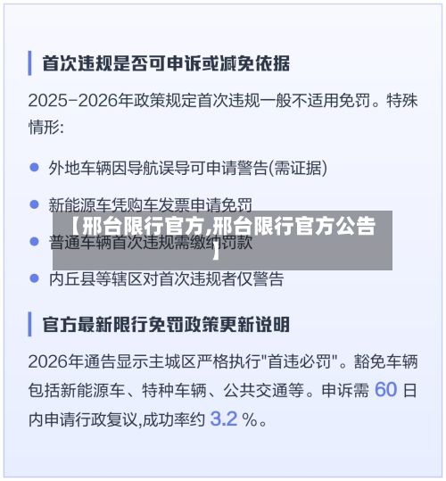 【邢台限行官方,邢台限行官方公告】-第3张图片