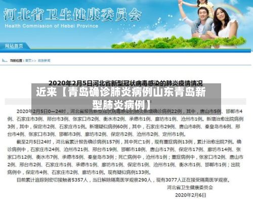 近来【青岛确诊肺炎病例山东青岛新型肺炎病例】-第2张图片