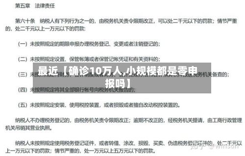 最近【确诊10万人,小规模都是零申报吗】