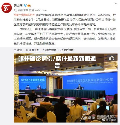 喀什确诊病例/喀什最新新闻通告