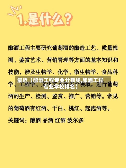 最近【酿酒工程专业分数线,酿酒工程专业学校排名】-第2张图片