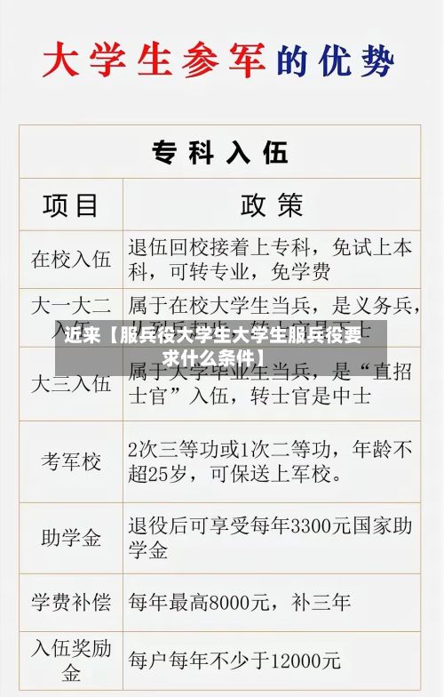 近来【服兵役大学生大学生服兵役要求什么条件】