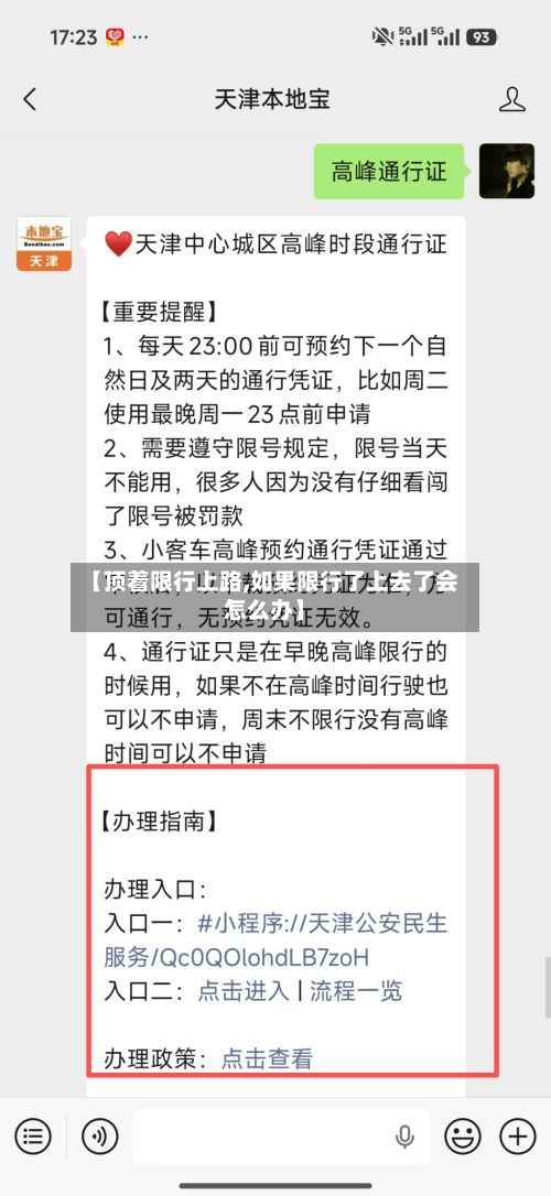 【顶着限行上路,如果限行了上去了会怎么办】
