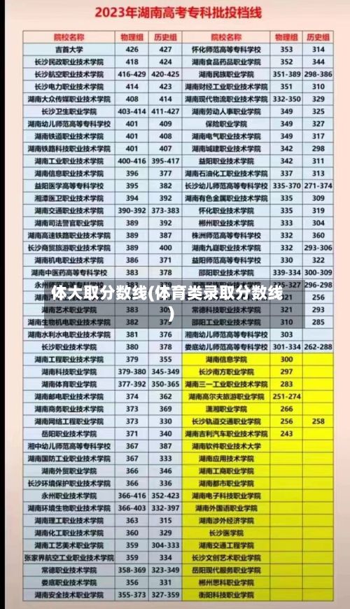 体大取分数线(体育类录取分数线)-第3张图片