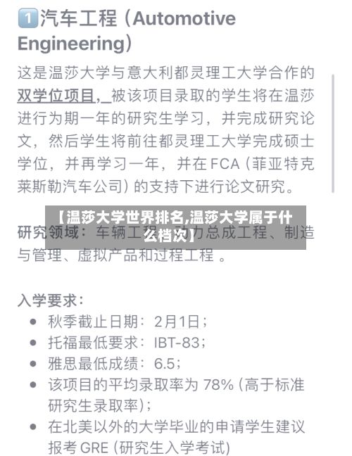 【温莎大学世界排名,温莎大学属于什么档次】