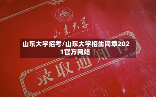 山东大学招考/山东大学招生简章2021官方网站