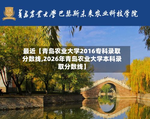 最近【青岛农业大学2016专科录取分数线,2026年青岛农业大学本科录取分数线】