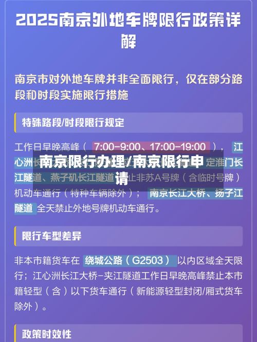 南京限行办理/南京限行申请