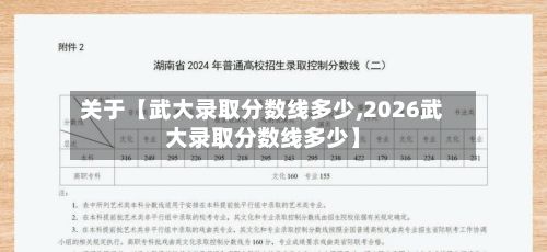 关于【武大录取分数线多少,2026武大录取分数线多少】