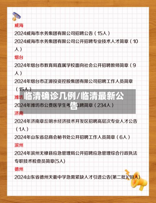 临清确诊几例/临清最新公告-第2张图片
