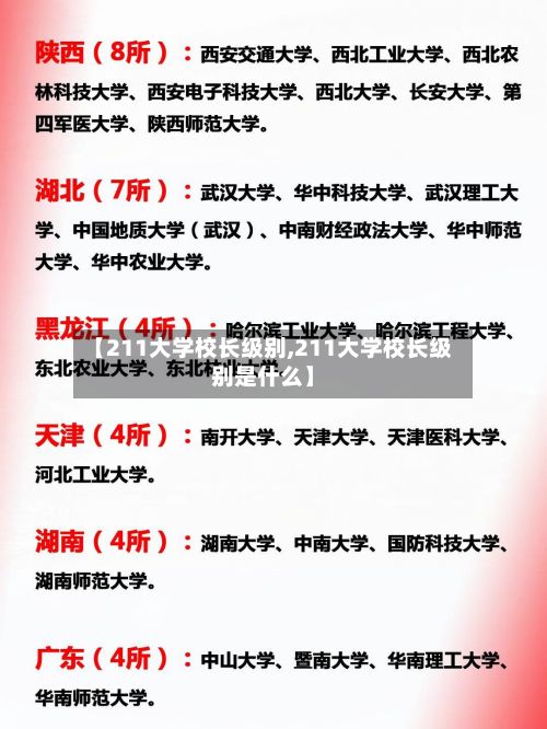 【211大学校长级别,211大学校长级别是什么】-第3张图片