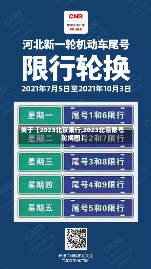 关于【2023北京限行,2023北京限号轮换图】-第3张图片