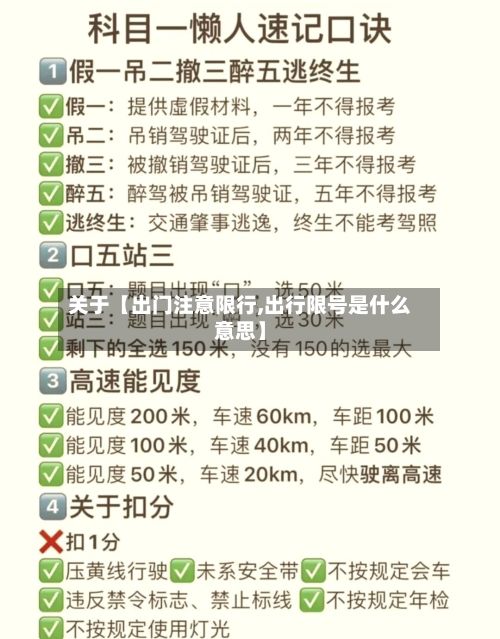 关于【出门注意限行,出行限号是什么意思】-第2张图片