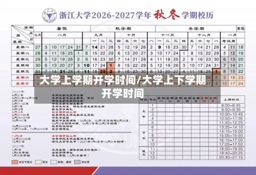 大学上学期开学时间/大学上下学期开学时间-第2张图片