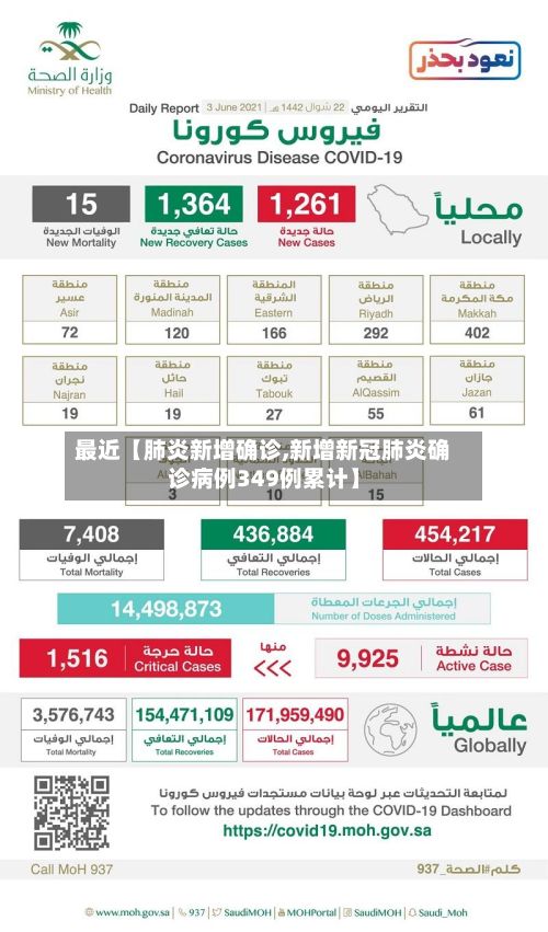 最近【肺炎新增确诊,新增新冠肺炎确诊病例349例累计】
