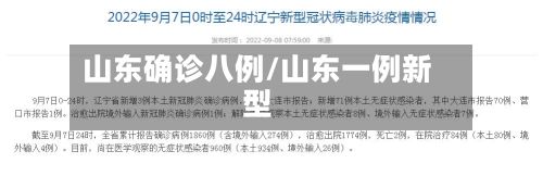 山东确诊八例/山东一例新型-第2张图片