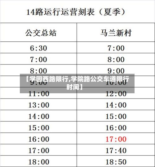【学园西路限行,学院路公交车道限行时间】-第3张图片