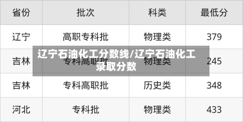 辽宁石油化工分数线/辽宁石油化工录取分数-第3张图片