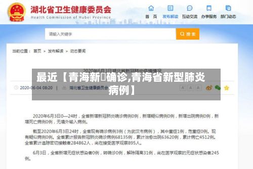 最近【青海新増确诊,青海省新型肺炎病例】-第3张图片