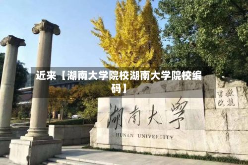 近来【湖南大学院校湖南大学院校编码】-第2张图片
