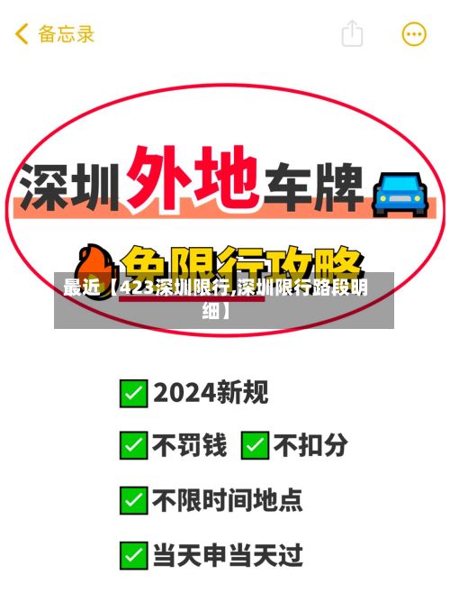 最近【423深圳限行,深圳限行路段明细】