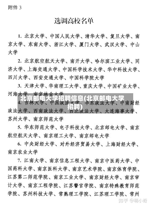 北京邮电大学招聘信息(北京邮电大学 招聘)-第2张图片