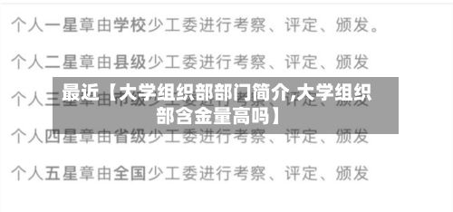 最近【大学组织部部门简介,大学组织部含金量高吗】-第2张图片