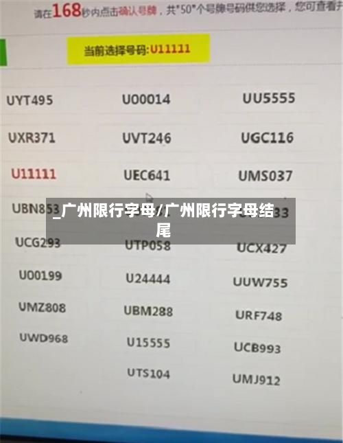 _广州限行字母/广州限行字母结尾-第2张图片