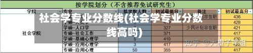 社会学专业分数线(社会学专业分数线高吗)-第2张图片