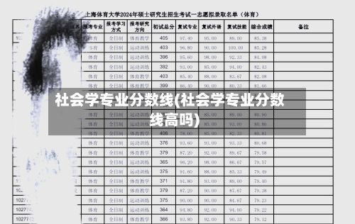 社会学专业分数线(社会学专业分数线高吗)