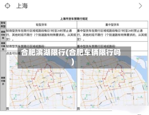 合肥滨湖限行(合肥车辆限行吗)-第2张图片