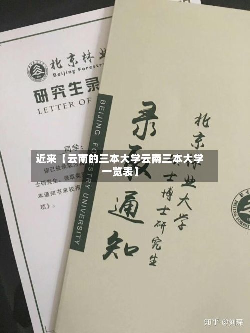 近来【云南的三本大学云南三本大学一览表】-第2张图片