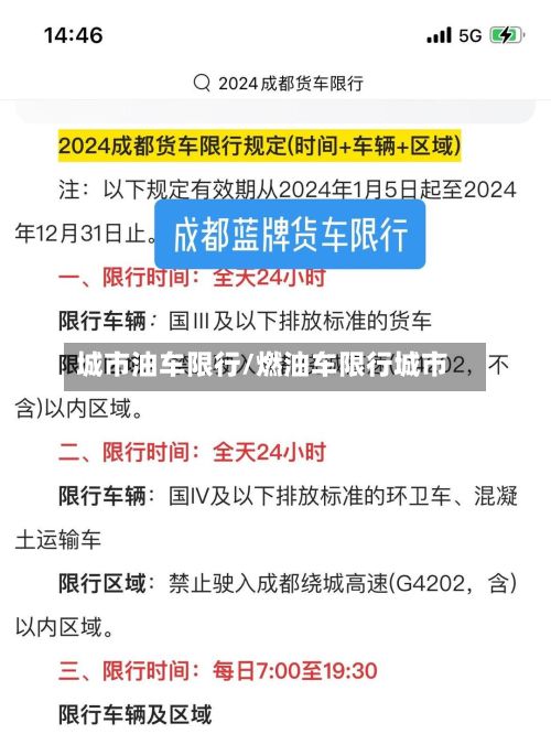 城市油车限行/燃油车限行城市