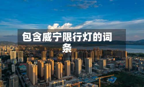 包含威宁限行灯的词条