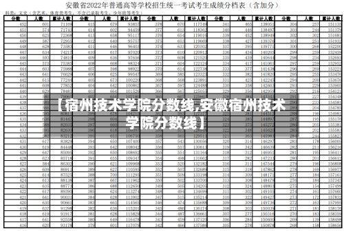【宿州技术学院分数线,安徽宿州技术学院分数线】-第2张图片