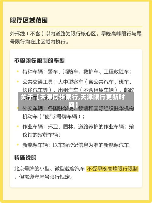 关于【天津同步限行,天津限行更新时间】