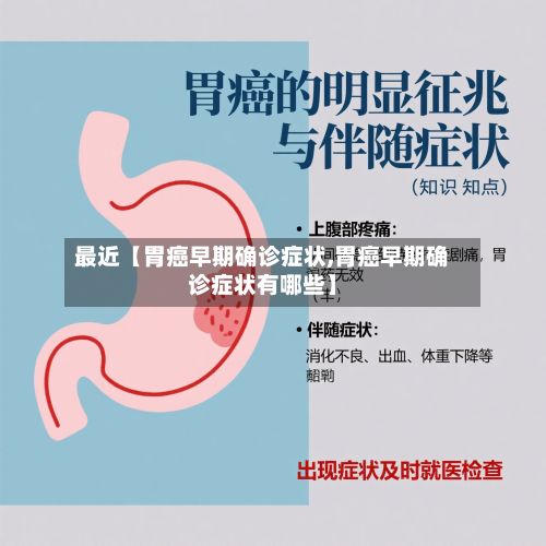 最近【胃癌早期确诊症状,胃癌早期确诊症状有哪些】