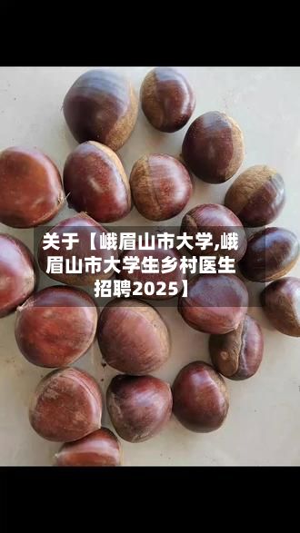 关于【峨眉山市大学,峨眉山市大学生乡村医生招聘2025】-第2张图片