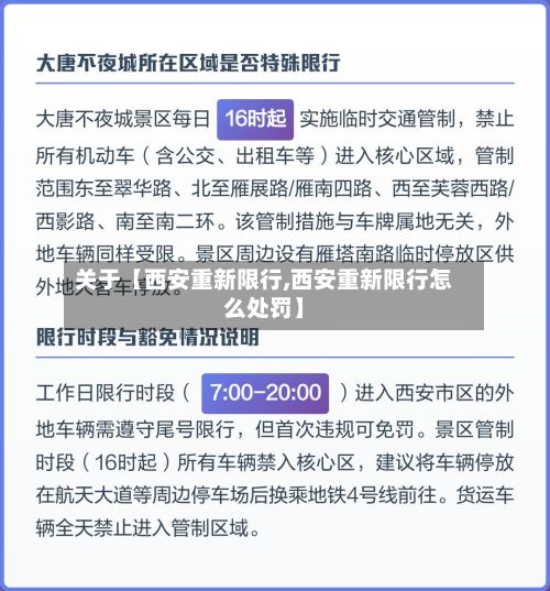 关于【西安重新限行,西安重新限行怎么处罚】