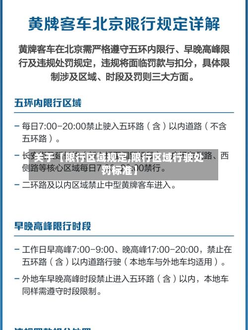 关于【限行区域规定,限行区域行驶处罚标准】