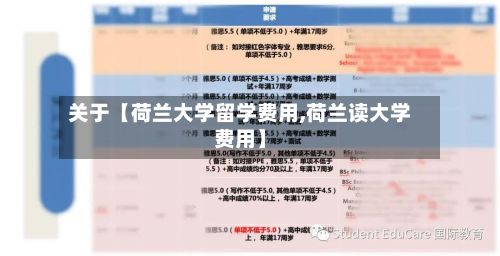 关于【荷兰大学留学费用,荷兰读大学费用】-第3张图片
