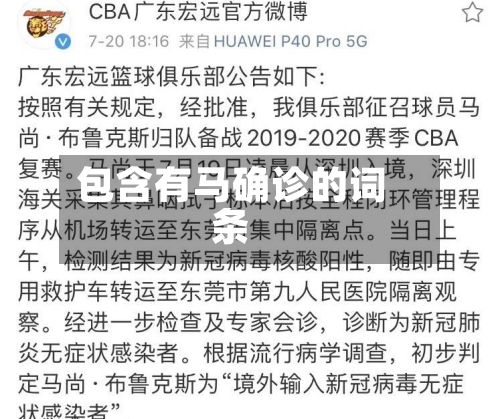 包含有马确诊的词条
