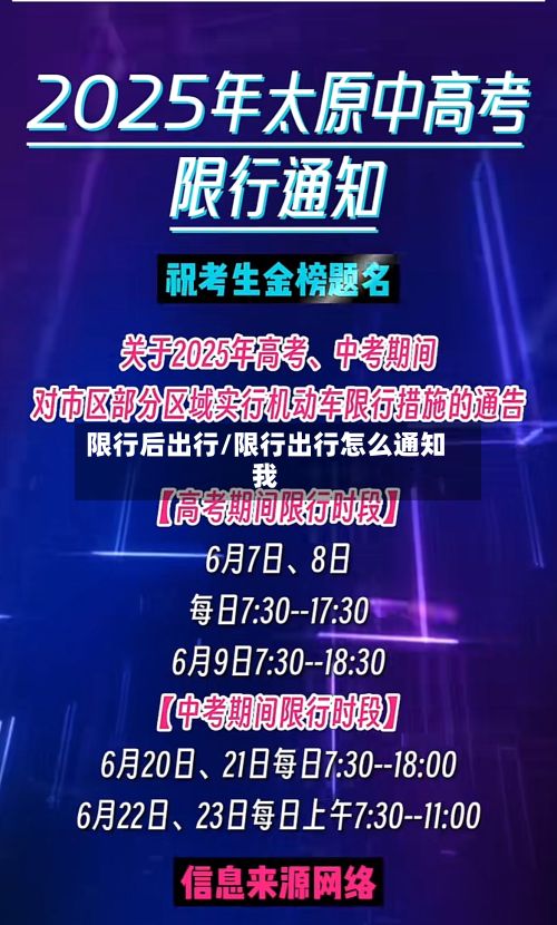 限行后出行/限行出行怎么通知我