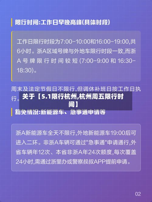 关于【5.1限行杭州,杭州周五限行时间】