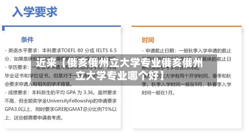 近来【俄亥俄州立大学专业俄亥俄州立大学专业哪个好】