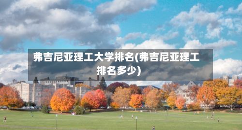 弗吉尼亚理工大学排名(弗吉尼亚理工排名多少)