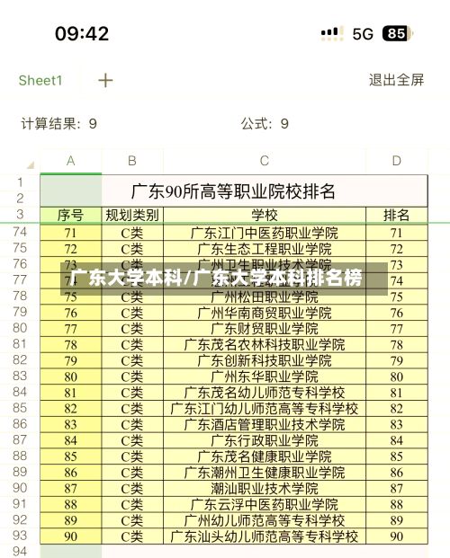 广东大学本科/广东大学本科排名榜