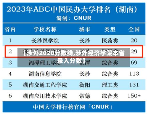 【涉外2020分数线,涉外经济学院本省录入分数】