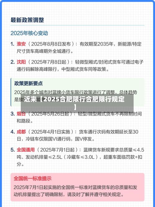 近来【2025合肥限行合肥限行规定】-第2张图片